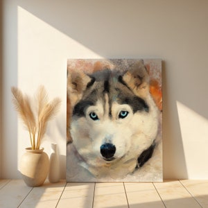 Custom Painting from your Photo, Personalized Pet Painting Canvas, Custom dog Portrait, Digital Print on Canvas Ready to Hang