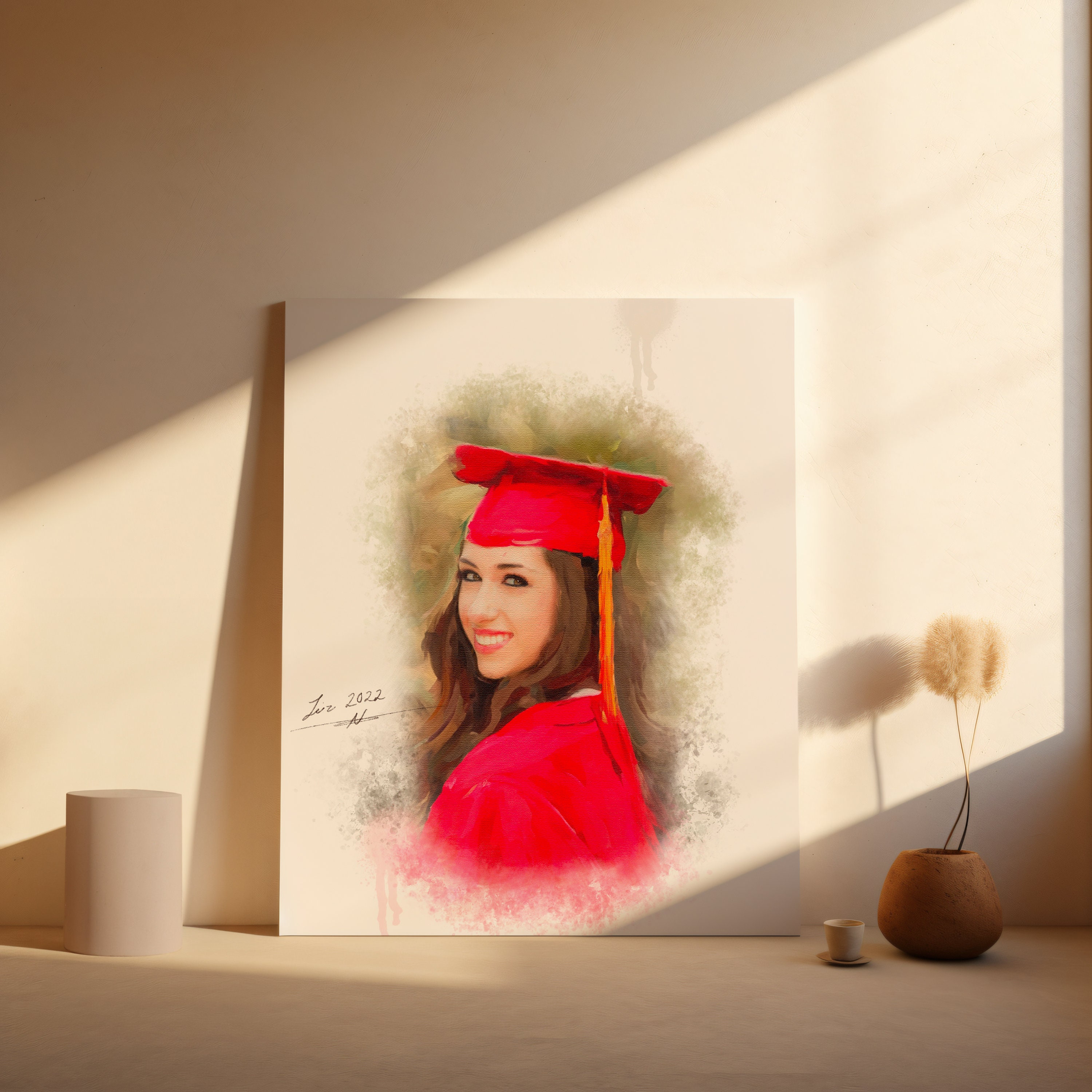 Custom Painting From Your Photo, Personalized Graduation Painting ...