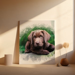 Custom Painting from your Photo, Personalized Pet Painting Canvas, Custom dog Portrait, Digital Print on Canvas Ready to Hang