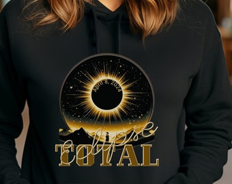 Solar Eclipse 2024 Hooded Sweatshirt Total Eclipse 4-8 2024 Sweatshirt 2024  Eclipse Summit Sweatshirt Eclipse Vibes Unisex Sweatshirt