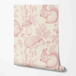 Wild West Wallpaper - Forest Animals Pattern - Removable Peel and Stick Wallpaper by Wild West - Pre-pasted - Non-pasted Materials