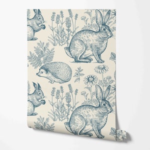 Wild West Wallpaper - Forest Animals Pattern - Removable Peel and Stick Wallpaper by Wild West - Pre-pasted - Non-pasted Materials