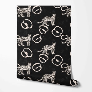 Animal Wallpaper - Leopard Pattern - Removable Peel and Stick Wallpaper by Wild West - Pre-pasted - Non-pasted Materials