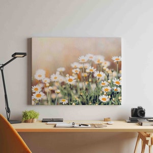 Daisy Canvas Wall Art Print - Floral Wall Art - Ready to Hang - Large Sizes Available - Canvas by Wild West