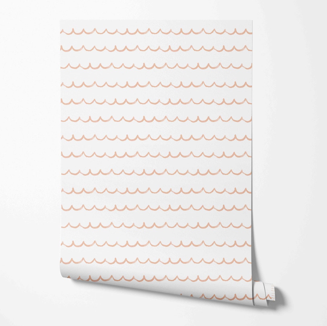 Wavy Lines Wallpaper - Waves Pattern - Removable Peel and Stick ...
