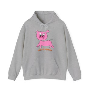Cerdo, Eso es un abrigo, Dibujos animados, Looney, Toons, Cerdo, Sudadera con capucha divertida, Sudadera con capucha divertida, Mal dibujado, Camisa de mal dibujo, Unisex