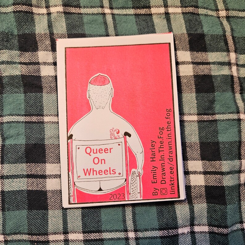 The cover of Queer on Wheels, a mini zine