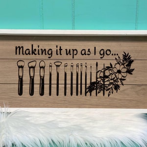 Laser Engraved Makeup Sign | Esthetician Gift | Makeup Sign | Spa Decor | Gift for Makeup Artist | Makeup Room | Salon Signs