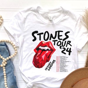 The Rolling Stones Hackney Diamonds Tour 2024 Schedule List T-Shirt, Rolling Stones 2024 Hackney Diamonds Tour Shirt, Rolling Stones Shirt