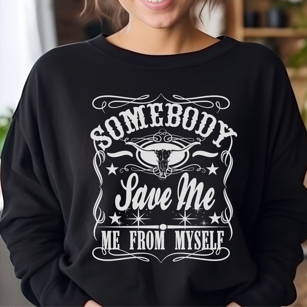 SomeBody Save Me From Myself Shirt, Jelly Roll Shirt, Graphic Tee, Music Shirt Full Size Best Seller, Mental health shirt, Self-care apparel