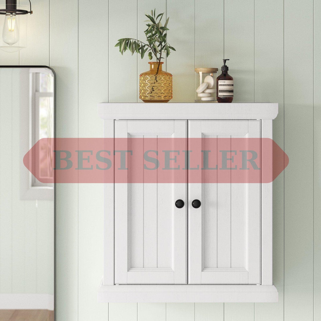 Wall Bathroom Wood Bathroom Storage Bathroom Etsy