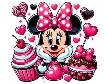 Minnie mouse sweet, minnie mouse png clipart, Minnie birthday, cute minnie mouse,  instant download