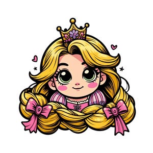 Cute rapunzel png clipart, Princess rapunzel png design, Baby rapunzel, tangled princess, instant download