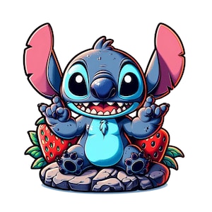 stitch cute image, stitch png clipart, lilo and stitch character, instant download