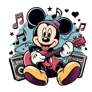 Mickey mouse guitar - Etsy 日本