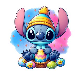 Gesticktes Ostermotiv, gestickte png Clipart, gestickte Ostereier Illustration, weißer Hintergrund, sofortiger Download