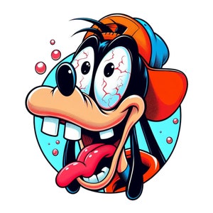 goofy png clipart, Mickey mouse goofy, goofy head design, instant download