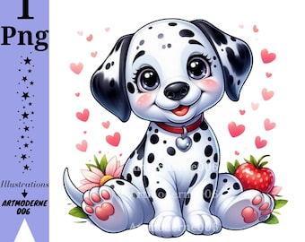 101 dalmatians png clipart, dalmatian dog, cute dog, instant download