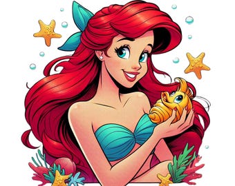 The Little Mermaid Drink Coffee, Princess Ariel Png Clipart, Ariel