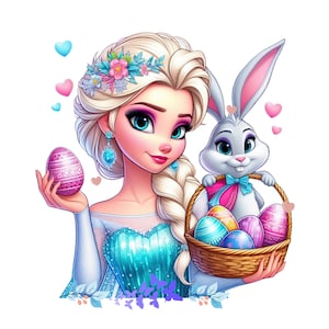 Principessa elsa disegno pasquale, principessa elsa png clipart, elsa buona pasqua, frozen png, elsa png, download immediato