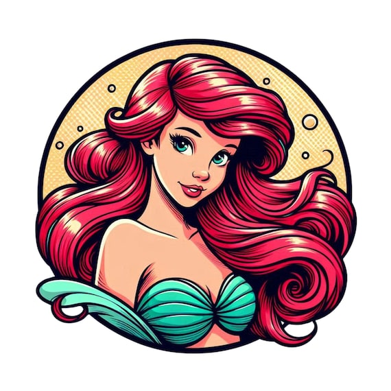 La sirenetta png clipart, Principessa Ariel design rotondo