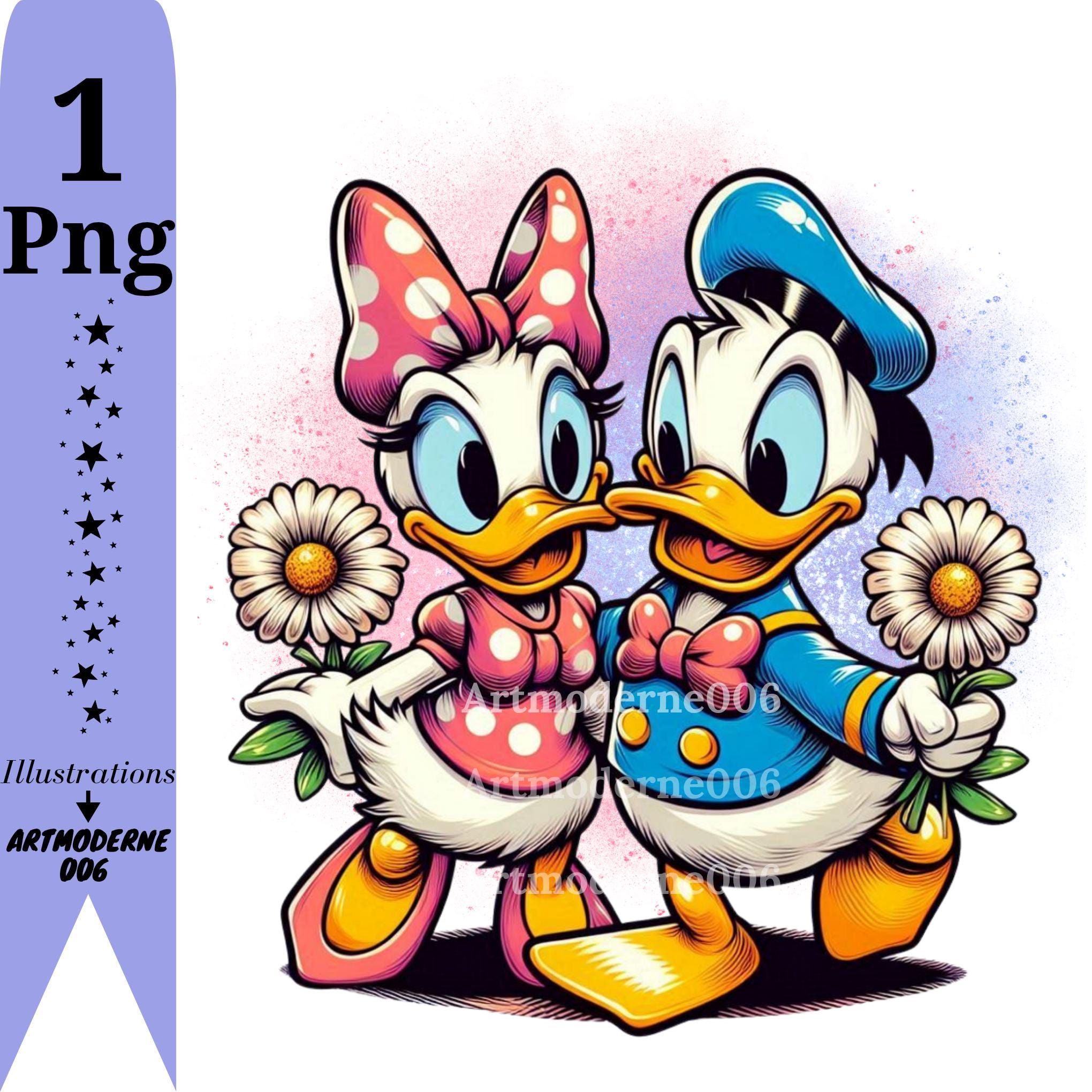 Donald Duck and Daisy Duck Png Clipart, Duck Love, Donald Duck Png, Daisy  Duck Png, Mickey Mouse Friends, Instant Download - Etsy New Zealand, image size:2040x2040