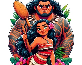 モアナとマウイのPNGクリップアート、プリンセスモアナのPNG、マウイの