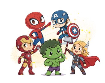 Hulk png clipart, cute hulk image, super hero, little hulk,  instant download