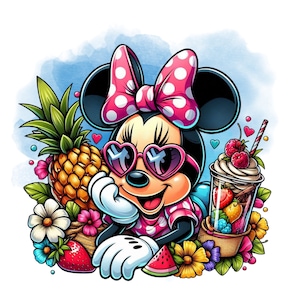 minnie mouse png clipart, minnie mouse summer, holiday, cute minnie, instant download