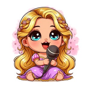 Cute rapunzel png clipart, Princess rapunzel png, singer rapunzel,  Baby rapunzel, Pink background, tangled png, instant download