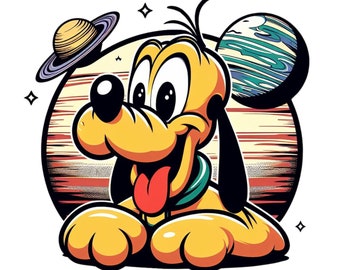 Pluto png clipart, söt hund Pluto, Musse Pigg Pluto, omedelbar nedladdning