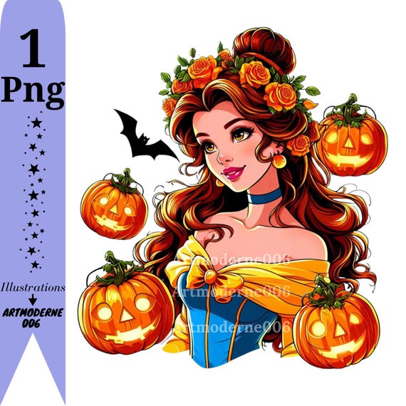 Princess Belle Png Clipart, Princess Belle Halloween, Belle
