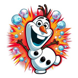 Frozen olaf splash design, olaf png clipart, elsa olaf, Frozen character, instant download