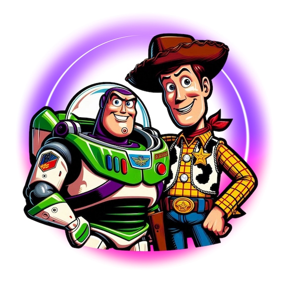 バズ・ライトイヤーとウッディ保安官のpngクリップアート、親友、トイ