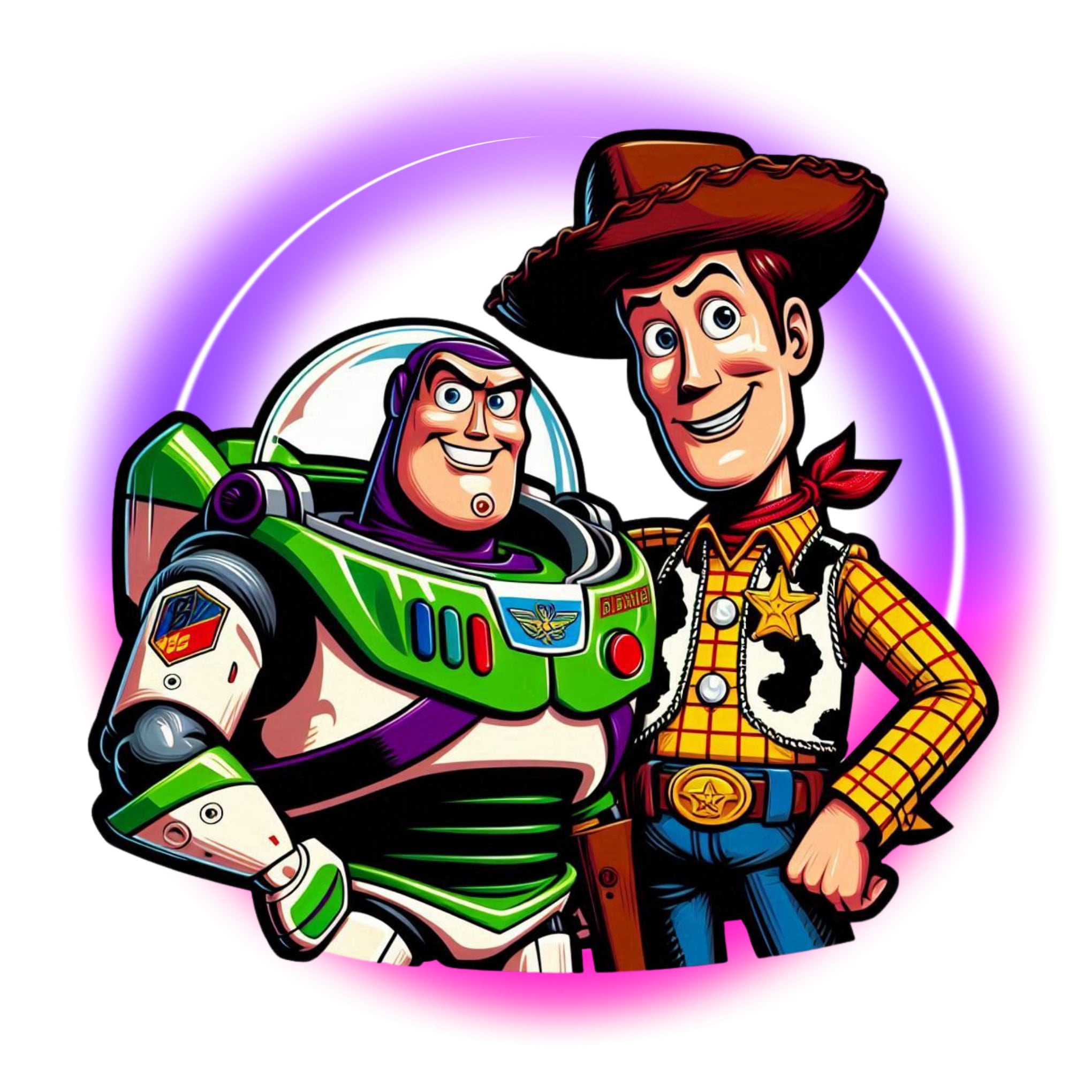バズ・ライトイヤーとウッディ保安官のpngクリップアート、親友、トイ