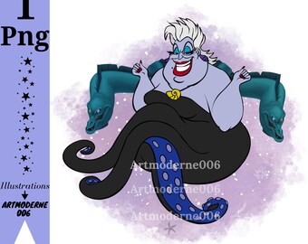 リトル・マーメイドのウルスラの水彩画の背景、リトル・マーメイドの