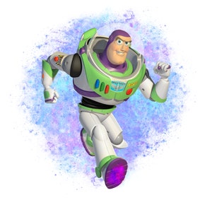 Buzz lightyear watercolour background, toy story png clipart, toy story character,  instant download
