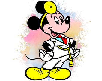 Doctor mickey mouse,  Mickey mouse png clipart,  Mickey mouse splash, instant download