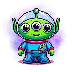 Toy story alien png clipart, alien png, toy story png clipart, toy story character,  instant download