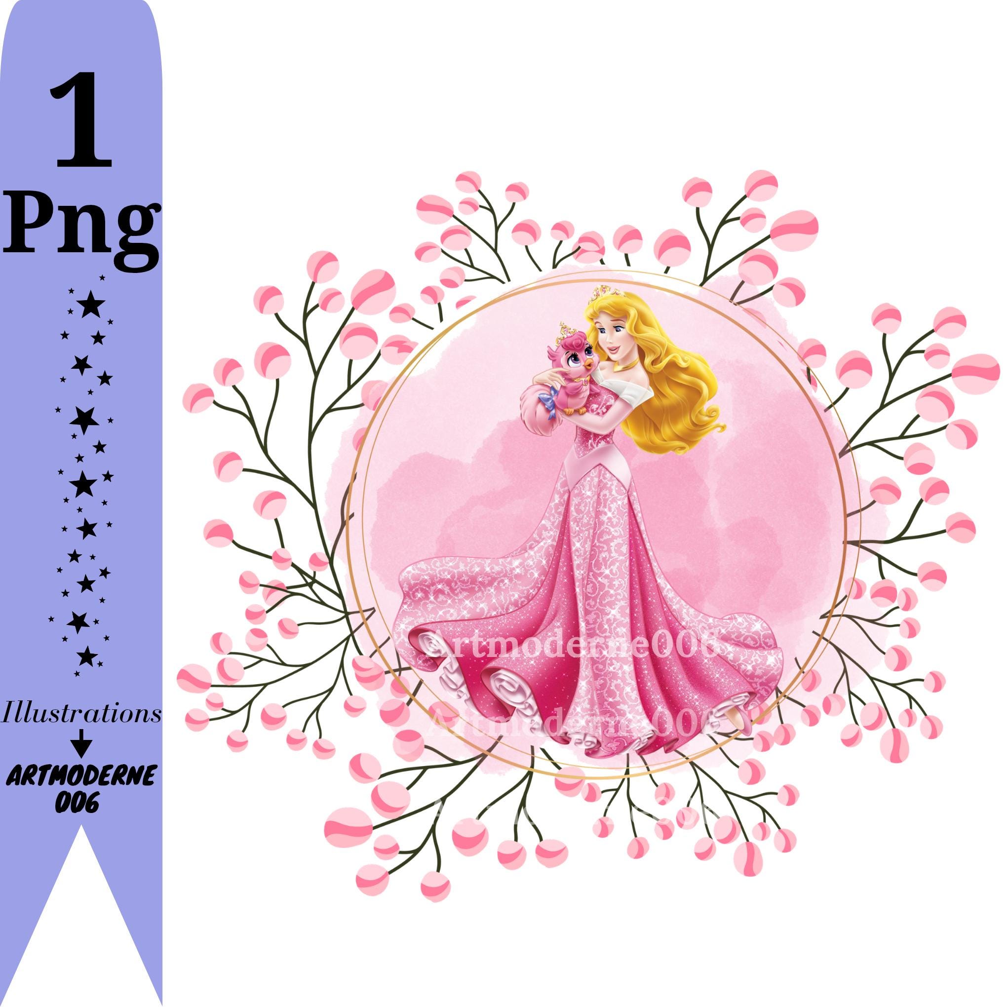 Sleeping beauty watercolour background, Princess aurora png clip art,  Princess aurora png, instant download