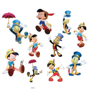 Pinocchio and jiminy cricket png bundle, Pinocchio png clipart, jiminy criket png clipart, instant download