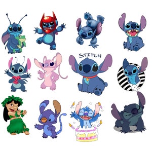 Lilo and stitch png bundle, lilo and stitch png clipart set, lilo and stitch package, instant download, high quality