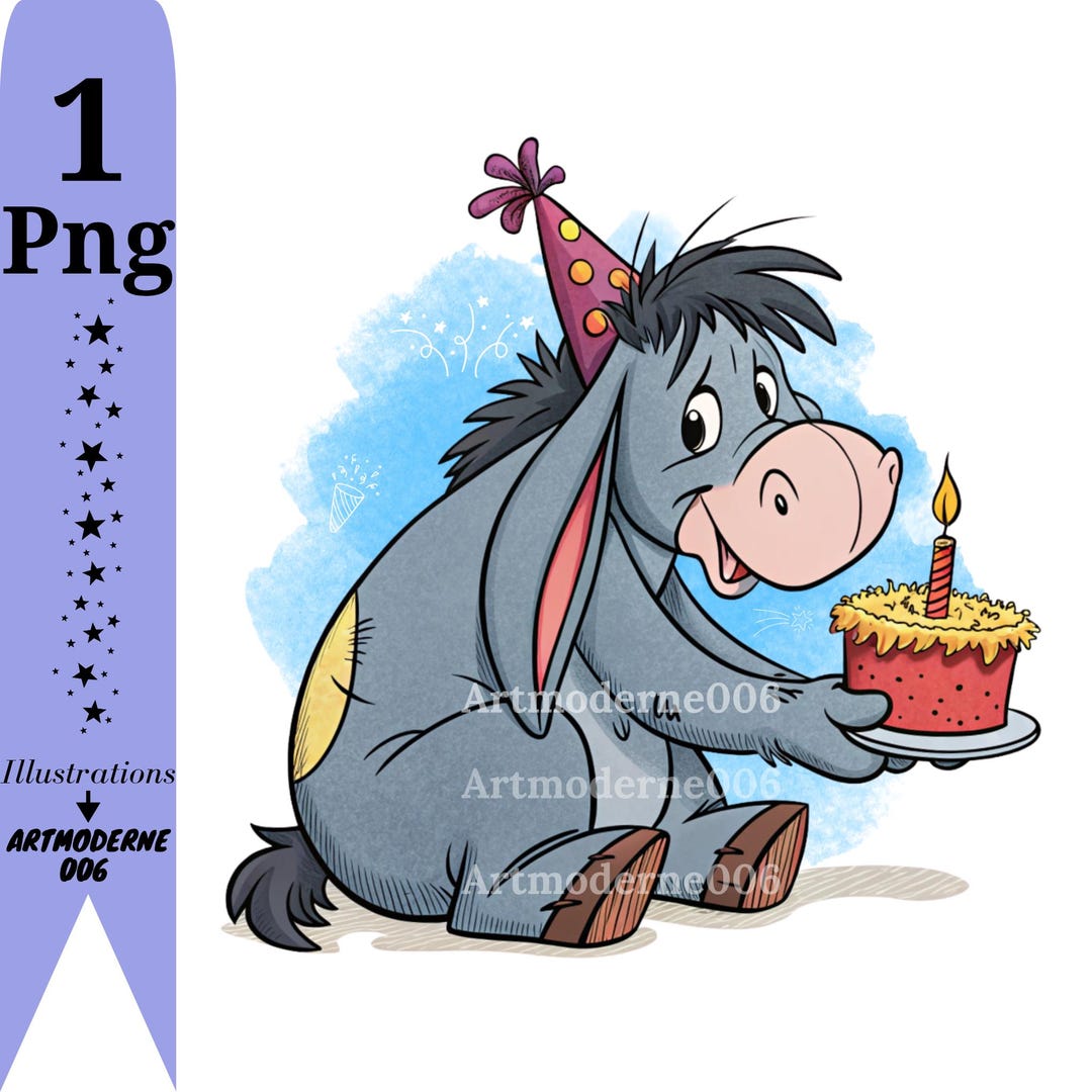 Winnie the Pooh Eeyore Birthday, Eeyore Png Clipart, Winnie the Pooh ...