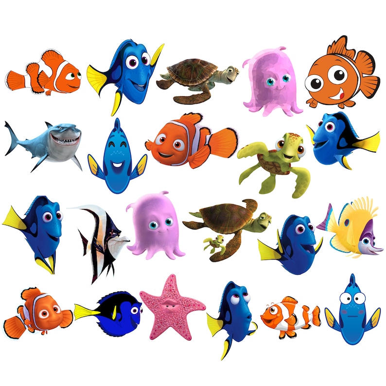 Finding Nemo Png Bundle, Clipart, Finding Dory Png Bundle, Bruce ...