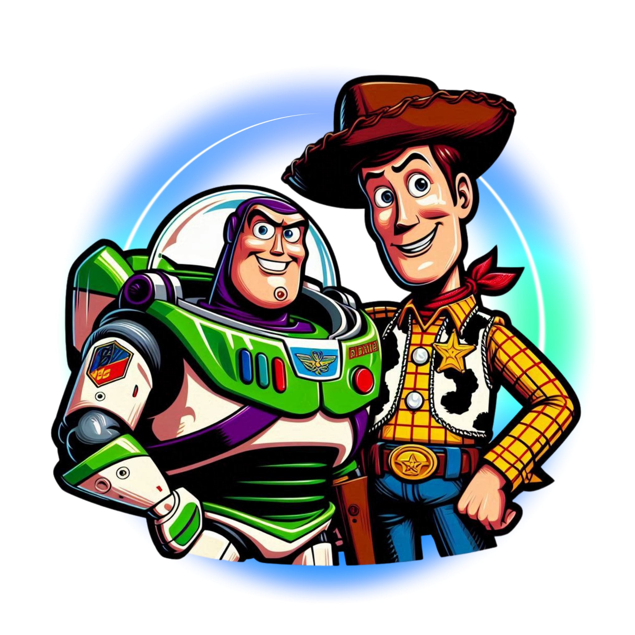 バズ・ライトイヤーとウッディ保安官のpngクリップアート、親友、トイ