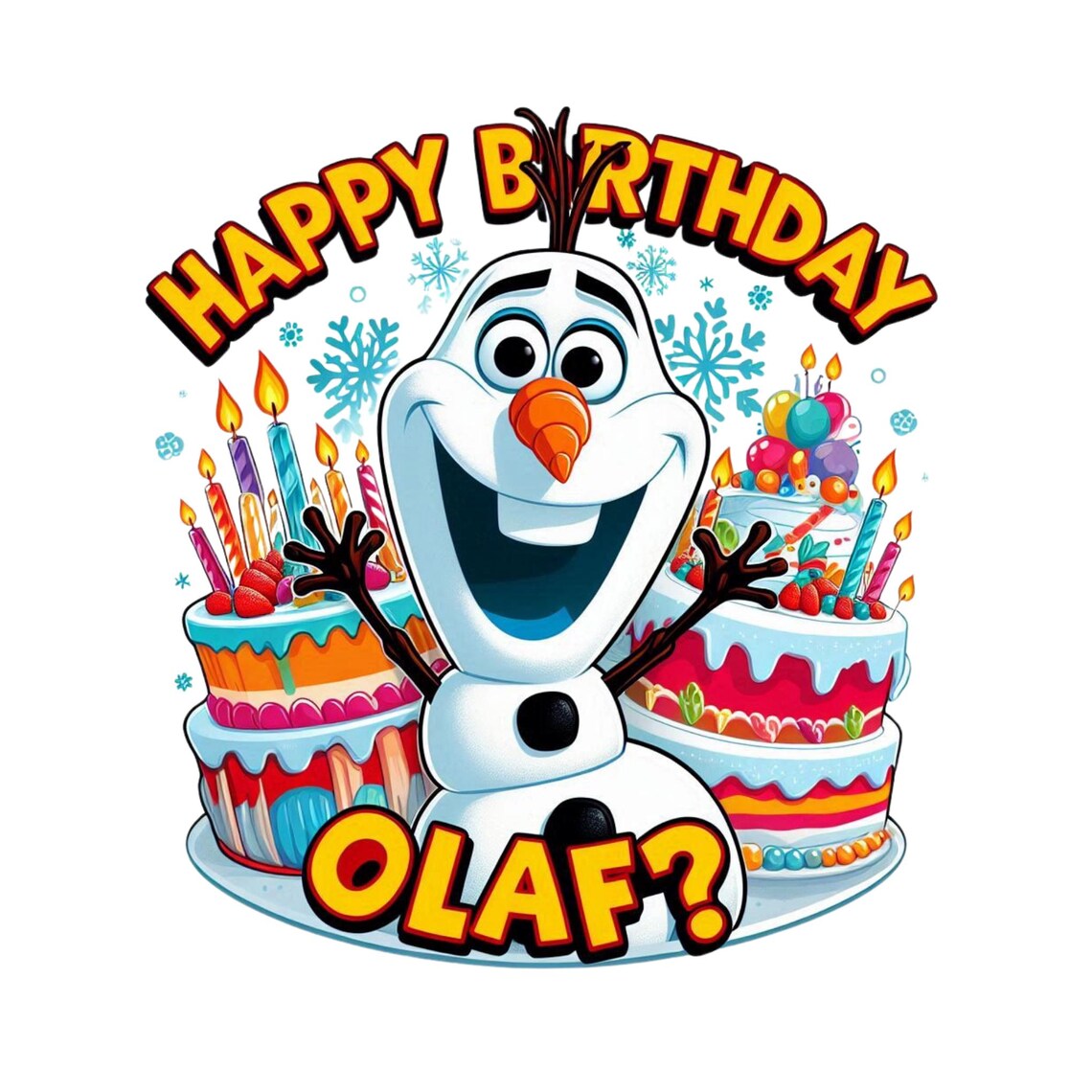 Cute Olaf Birthday, Olaf Png Clipart, Frozen Olaf, Elsa Olaf, Instant ...