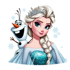 Princess elsa and olaf png clipart, Princess elsa png, olaf png, frozen png, frozen characters, instant download