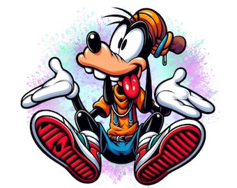 Goofy Splash Design, Goofy Png Clipart, Mickey Mouse Friends