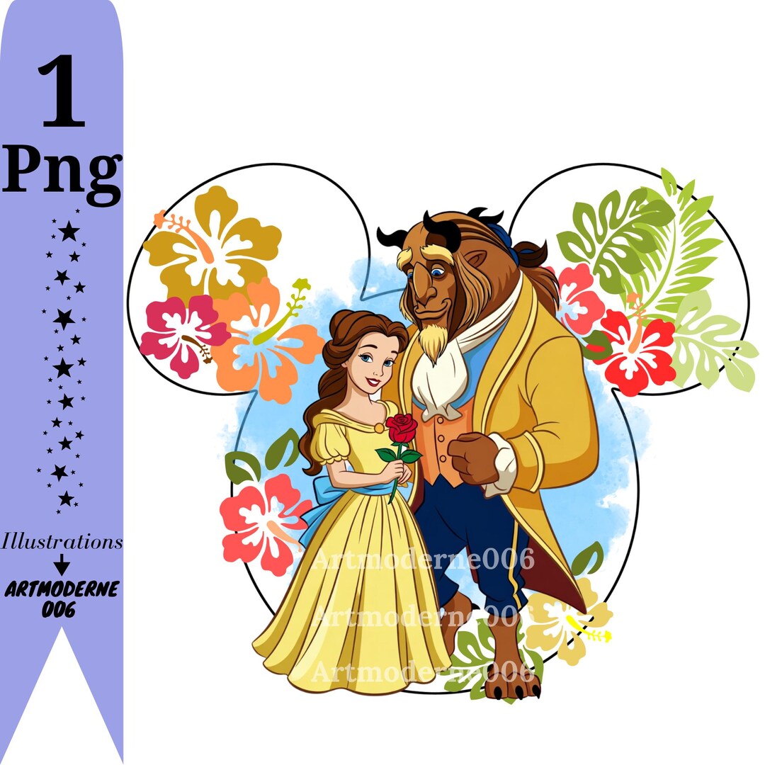 Beauty and the Beast Png Clipart, Princess Belle Png, the Beast Png ...