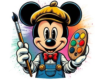 ミッキーマウスの画家デザイン、ミッキーマウスのpngクリップアート